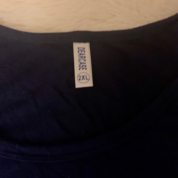 Navy Blue Maxi T-shirt Dress - Picture 4 of 7